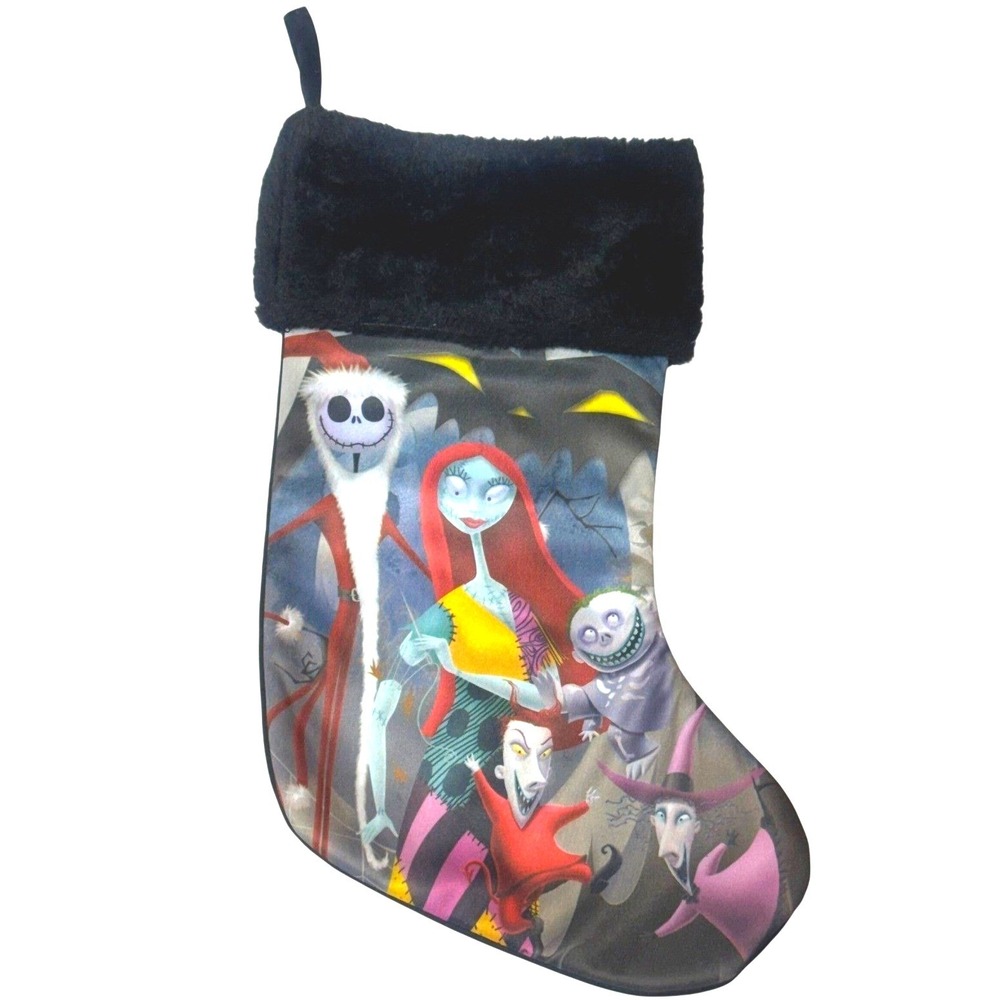 Disney Nightmare Before Christmas Stocking Jack Skellington Holiday Decor Black